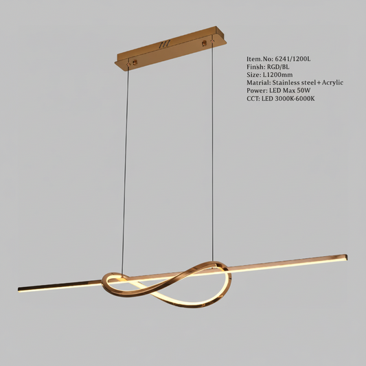 Stainless Steel LED Pendant Light 6241-1200L