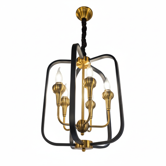 Industrial Metal Lantern Chandelier 9526