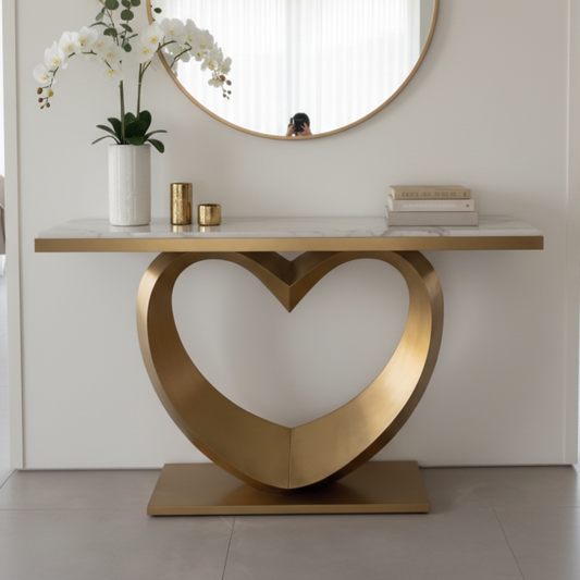 Lovely Console Table 140X40 Matt Gold