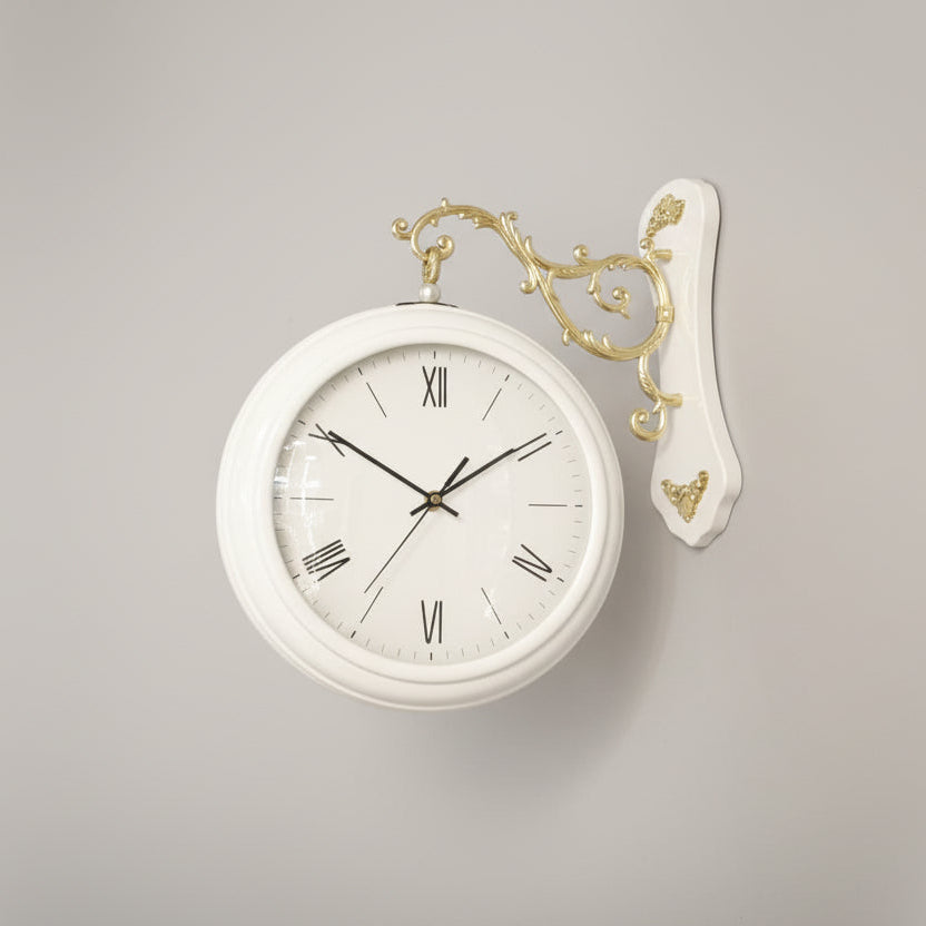 White Color Double Sided Clock S907-1