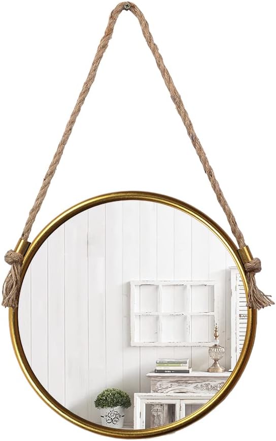 Circle Wall Mirror with Hanging Rope 54140