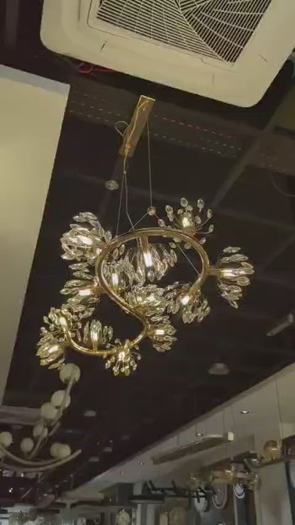 ثريا كريستالية حديثة أفقية JD8512-15F