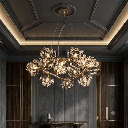 Crystal Wand Branched Chandelier JD8512-12L