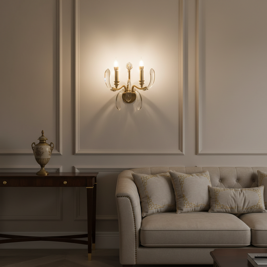 Luxury Crystal Wall Sconce – 2 Lights 3662/2