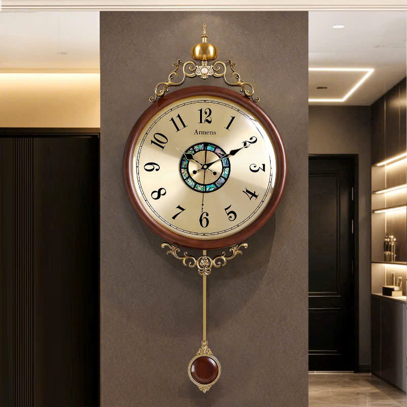 Armens High-End European American Metal Pendulum Wall Clock 601-0136AM